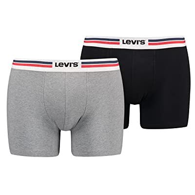 Levi's Placed Sportwear Logo Boxer Homme, Gris mixte moyen, S Levi's Placed Sportwear Logo Boxer Homme, Gris mixte moyen, S