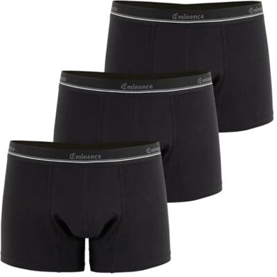 Eminence Lot de 3 Boxers pour fuites urinaires Homme Sérénité Heritage, Noir, 4XL Eminence Lot de 3 Boxers pour fuites urinaires Homme Sérénité Heritage, Noir, 4XL
