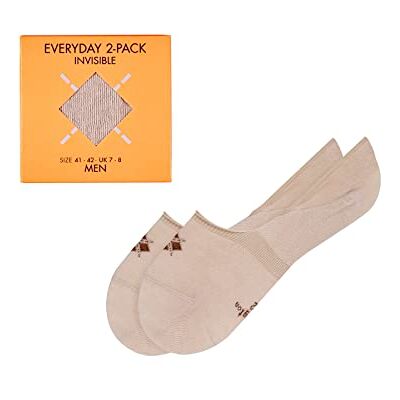 Burlington Everyday Box Multipack M In coton unies lot de 2 paires, Chaussettes invisibles Homme, Beige Gravel 4840, 39-40 Burlington Everyday Box Multipack M In coton unies lot de 2 paires, Chaussettes invisibles Homme, Beige Gravel 4840, 39-40