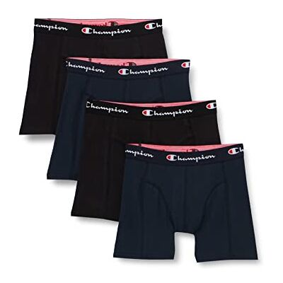 Champion Short rétro pour homme (lot de 4), Bleu marine et noir, XS Champion Short rétro pour homme (lot de 4), Bleu marine et noir, XS