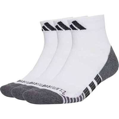 adidas Mixte Performance Climacool Cushioned Qrt 3P Socks, White/Black, 5-6 Years adidas Mixte Performance Climacool Cushioned Qrt 3P Socks, White/Black, 5-6 Years