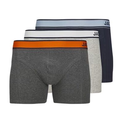 JACK & JONES Lot de 3 boxers pour homme, Exuberance/paquet : blanc Glacier Lake, M JACK & JONES Lot de 3 boxers pour homme, Exuberance/paquet : blanc Glacier Lake, M