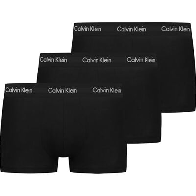 Calvin Short Boxer Lot de 3 hommes Low Rise Trunks Coton Élastique Noir (Black W Black Wb), XL, Black W. Black Wb, XL-XXL Calvin Short Boxer Lot de 3 hommes Low Rise Trunks Coton Élastique Noir (Black W Black Wb), XL, Black W. Black Wb, XL-XXL