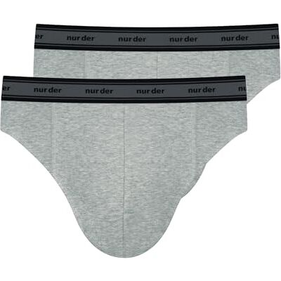 Nur Die Nur Der Slip Organic Cotton Doppelpack Homme, Gris Mélangé, M Nur Die Nur Der Slip Organic Cotton Doppelpack Homme, Gris Mélangé, M