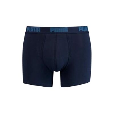 PUMA Lot de 2 boxers basiques pour homme, bleu marine, S-L PUMA Lot de 2 boxers basiques pour homme, bleu marine, S-L