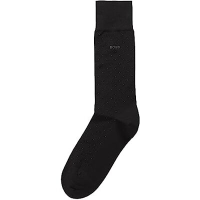 Boss Chaussettes habillées classiques en coton pour homme, Noir, 5-13 Boss Chaussettes habillées classiques en coton pour homme, Noir, 5-13