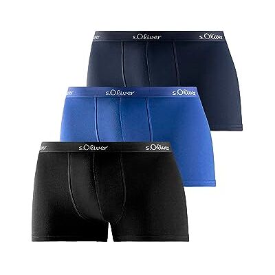 s.Oliver RED LABEL Bodywear LM Boxer Basic 3X Bleu S (Pack de 3) pour homme, Coloris bleu, S s.Oliver RED LABEL Bodywear LM Boxer Basic 3X Bleu S (Pack de 3) pour homme, Coloris bleu, S