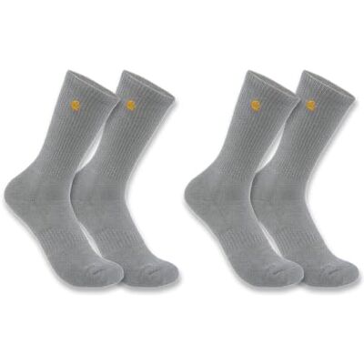 Carhartt Force Midweight Crew Sock Lot de 2 paires de chaussettes pour homme, gris, X-Large Carhartt Force Midweight Crew Sock Lot de 2 paires de chaussettes pour homme, gris, X-Large