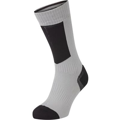 SEALSKINZ Waterproof Cold Weather Mid Length Sock with Hydrostop Chaussettes Unisexes pour Adultes Mixte, Grey/Black/Yellow, XL SEALSKINZ Waterproof Cold Weather Mid Length Sock with Hydrostop Chaussettes Unisexes pour Adultes Mixte, Grey/Black/Yellow, XL