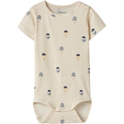 NAME IT Nbmjerome Ss Body pour homme, lait d'amande, Numeric_62 NAME IT Nbmjerome Ss Body pour homme, lait d'amande, Numeric_62