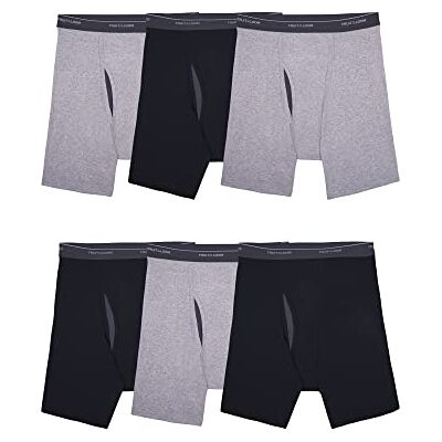 Fruit of the Loom Boxer Coolzone pour homme, Lot de 6 Noir/Gris, L Fruit of the Loom Boxer Coolzone pour homme, Lot de 6 Noir/Gris, L