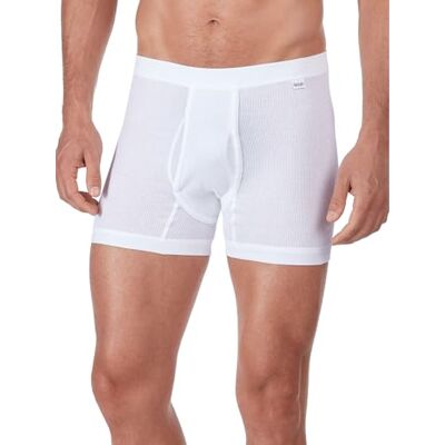 Huber De Luxe Pant Kurzes Bein Mit Eingriff Shorty Homme, Blanc (0500)., M Huber De Luxe Pant Kurzes Bein Mit Eingriff Shorty Homme, Blanc (0500)., M
