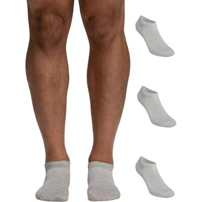 POMPEA Lot de 3 paires de chaussettes en coton pour homme, Grigio (Grigio Melange 1350), 39-42 EU POMPEA Lot de 3 paires de chaussettes en coton pour homme, Grigio (Grigio Melange 1350), 39-42 EU