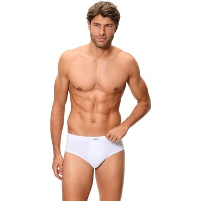 Abanderado 1 Slip semi-court essentiel 100% coton pour homme, blanc, 8 Abanderado 1 Slip semi-court essentiel 100% coton pour homme, blanc, 8