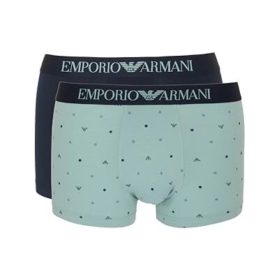 Giorgio Armani Lot de 2 boxers classiques pour homme, vert, M, Vert, M Giorgio Armani Lot de 2 boxers classiques pour homme, vert, M, Vert, M