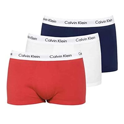 Calvin Lot de 3 boxers pour homme, bleu, XS Calvin Lot de 3 boxers pour homme, bleu, XS