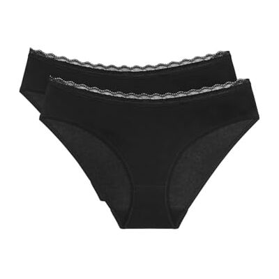 Triumph Feel of Cotton Tai Lot de 2 boxers Noir, Noir, 46 Triumph Feel of Cotton Tai Lot de 2 boxers Noir, Noir, 46