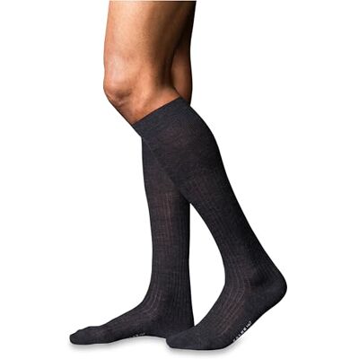 FALKE No. 7 M KH laine unies 1 paire, Chaussettes longues Homme, Gris (Anthracite Melange 3080), 39-40 FALKE No. 7 M KH laine unies 1 paire, Chaussettes longues Homme, Gris (Anthracite Melange 3080), 39-40