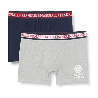 Marshall Boxer Optio Pantalons Homme, Light Grey Melange/Blue/White/, M Marshall Boxer Optio Pantalons Homme, Light Grey Melange/Blue/White/, M