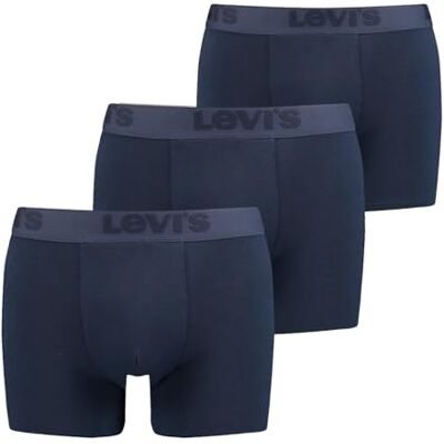 Levi's Lot de 3 boxers pour homme, Bleu (bleu marine), S Levi's Lot de 3 boxers pour homme, Bleu (bleu marine), S