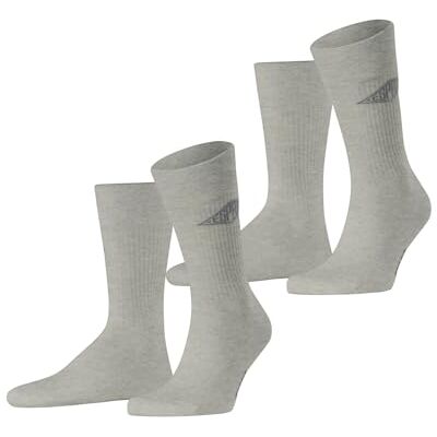 ESPRIT Unisex Logo Multipack M So coton fantaisie 2 paires, Chaussettes Homme, Gris Storm Grey 3820, 43-46 ESPRIT Unisex Logo Multipack M So coton fantaisie 2 paires, Chaussettes Homme, Gris Storm Grey 3820, 43-46