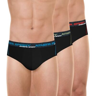 Athena Lot de 3 Slips Homme Sport Training Dry Microfibre Ultra Extensible Respirante, Séchage Rapide Label Oeko-TEX® Standard 100 Athena Lot de 3 Slips Homme Sport Training Dry Microfibre Ultra Extensible Respirante, Séchage Rapide Label Oeko-TEX® Standard 100