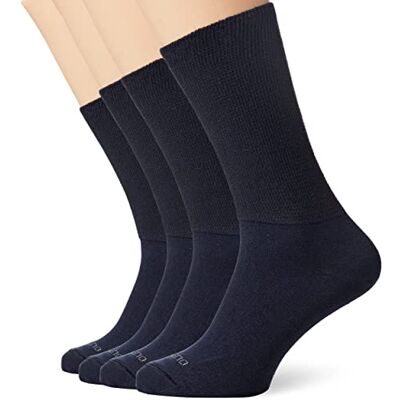 Camano Chaussettes diabétiques unisexe Crew Online 4p, bleu marine, 39 EU Camano Chaussettes diabétiques unisexe Crew Online 4p, bleu marine, 39 EU