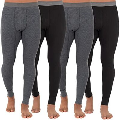 Fruit of the Loom Bas de pyjama pour homme, Noir/gris chiné Lot de 4, M Fruit of the Loom Bas de pyjama pour homme, Noir/gris chiné Lot de 4, M