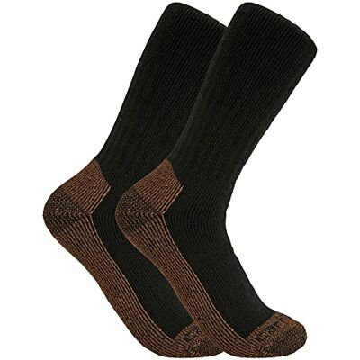 Carhartt Men's SB7672M Midweight Steel Toe Boot Sock 2-Pack Large Black Carhartt Men's SB7672M Midweight Steel Toe Boot Sock 2-Pack Large Black