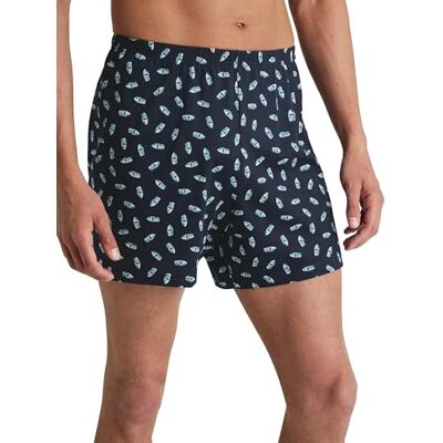 CALIDA Prints Boxer en jersey pour homme avec taille recouverte de tissu 100% coton, Vert pond, 46-48 CALIDA Prints Boxer en jersey pour homme avec taille recouverte de tissu 100% coton, Vert pond, 46-48
