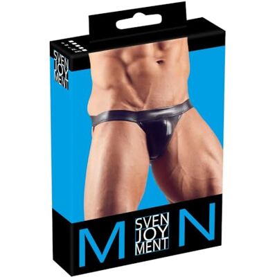 Svenjoyment Jock Strap Effet Mouillé Dessous Homme Noir Taille XXL Svenjoyment Jock Strap Effet Mouillé Dessous Homme Noir Taille XXL