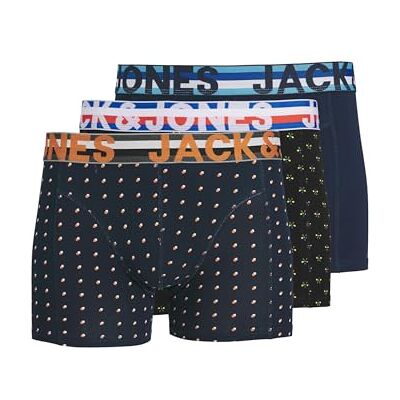 JACK & JONES Lot de 3 shorts pour homme, Multicolore (blazer noir/bleu marine et blaze), L JACK & JONES Lot de 3 shorts pour homme, Multicolore (blazer noir/bleu marine et blaze), L