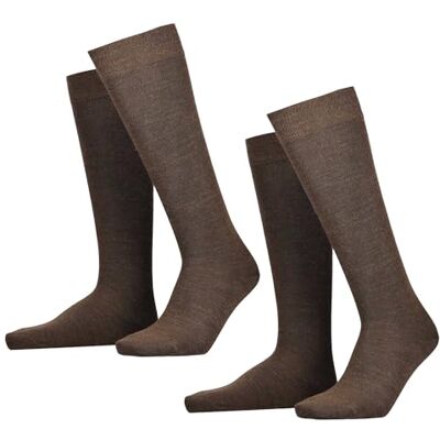 Hudson Only Lot de 2 paires de chaussettes chaudes pour homme Marron moucheté 43-46, Brownmel. 0763, 43-46 EU Hudson Only Lot de 2 paires de chaussettes chaudes pour homme Marron moucheté 43-46, Brownmel. 0763, 43-46 EU