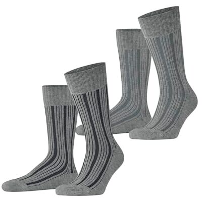 ESPRIT Plush Rib Multipack M So coton fantaisie 2 paires, Chaussettes Homme, Gris Light Grey Melange 3390, 43-46 ESPRIT Plush Rib Multipack M So coton fantaisie 2 paires, Chaussettes Homme, Gris Light Grey Melange 3390, 43-46