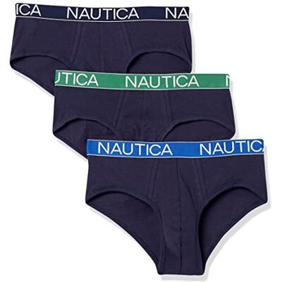 Nautica Slip pour homme, Peacoat – Caban/Vert/Ceinture de cobalt, L Nautica Slip pour homme, Peacoat – Caban/Vert/Ceinture de cobalt, L