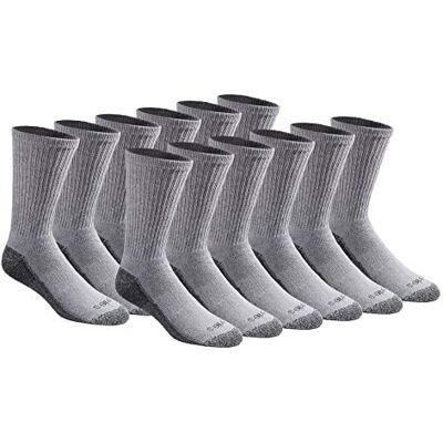 Dickies Dri-tech Lot de 18 paires de chaussettes anti-humidité pour homme, Gris (12 paires)., 46-49 EU Dickies Dri-tech Lot de 18 paires de chaussettes anti-humidité pour homme, Gris (12 paires)., 46-49 EU