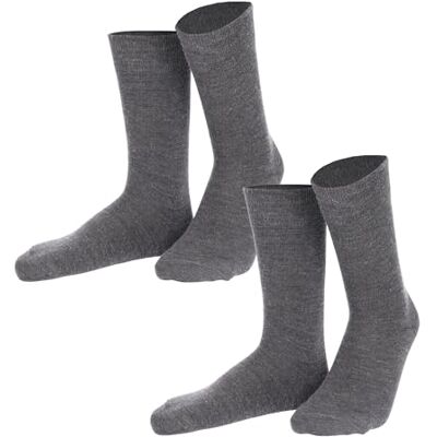 Hudson Only Lot de 2 paires de chaussettes pour homme, gris, 43-46 EU Hudson Only Lot de 2 paires de chaussettes pour homme, gris, 43-46 EU
