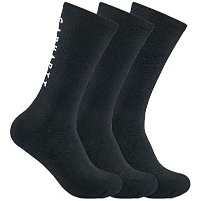 Carhartt Lot de 3 chaussettes pour homme, Noir, Large Carhartt Lot de 3 chaussettes pour homme, Noir, Large