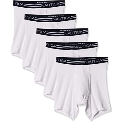 Nautica 5 Pack Classic Cotton Boxer Briefs Boxeur ajusté Homme (lot de 5) Nautica 5 Pack Classic Cotton Boxer Briefs Boxeur ajusté Homme (lot de 5)