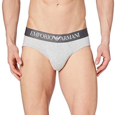 Giorgio Armani Brief Iconic Logoband Slip Homme, Gris, L Giorgio Armani Brief Iconic Logoband Slip Homme, Gris, L