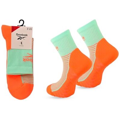 Reebok Chaussette Technique Fitness Unisexe Respirante, Haute Performance, Pour Séances de Sport Gym Training, Lavable, Lot De 1 Paire, Taille 37/39, Vert/Orange, Green/Orange, 37-39 Reebok Chaussette Technique Fitness Unisexe Respirante, Haute Performance, Pour Séances de Sport Gym Training, Lavable, Lot De 1 Paire, Taille 37/39, Vert/Orange, Green/Orange, 37-39