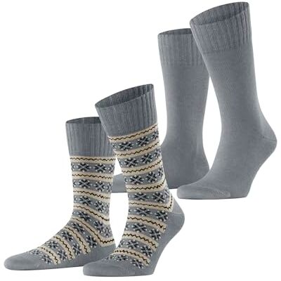 ESPRIT Scandi Lot de 2 paires de chaussettes en coton pour homme Taille M SO Gris (Grey 3208) Taille 43-46, Gris (Grey 3208), 43-46 EU ESPRIT Scandi Lot de 2 paires de chaussettes en coton pour homme Taille M SO Gris (Grey 3208) Taille 43-46, Gris (Grey 3208), 43-46 EU