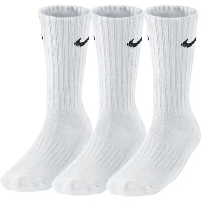 NIKE Unisex Chaussettes U Nk V Cush Crew 3P Value 108, White/Black, SX4508-101, XL NIKE Unisex Chaussettes U Nk V Cush Crew 3P Value 108, White/Black, SX4508-101, XL