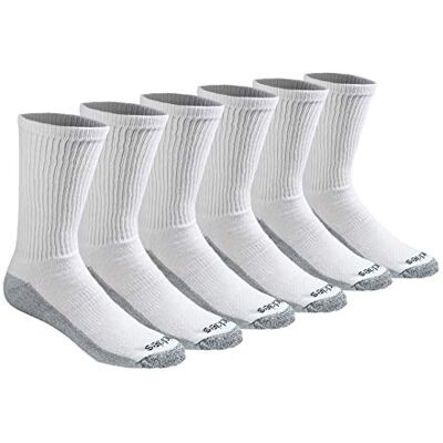Dickies Men's Dri-Tech Original Moisture Control Crew Socks, Available in M-XXL (6, 12, 18 Pairs), White (6 Pairs), X-Large Dickies Men's Dri-Tech Original Moisture Control Crew Socks, Available in M-XXL (6, 12, 18 Pairs), White (6 Pairs), X-Large