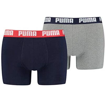 PUMA Basic Boxer 2P C: Blue/Grey Melange_ T: L PUMA Basic Boxer 2P C: Blue/Grey Melange_ T: L