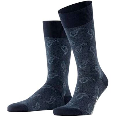 Burlington Paisley M So coton fantaisie 1 paire, Chaussettes Homme, Bleu Marine 6120, 40-46 Burlington Paisley M So coton fantaisie 1 paire, Chaussettes Homme, Bleu Marine 6120, 40-46