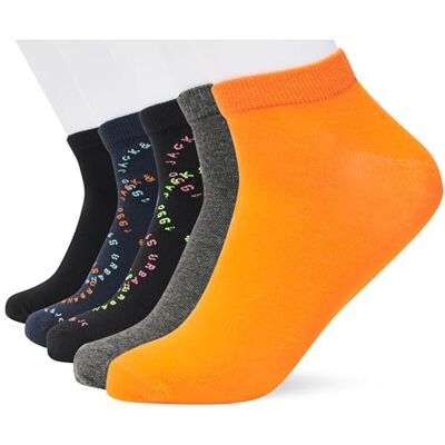 JACK & JONES Lot de 5 paires de chaussettes courtes pour homme Noir White-Sailo Blue-Port Royale-Navy Blazer Taille unique, noir/paquet : blanc, bleu Sailo, Port royal, blazer bleu marine, JACK & JONES Lot de 5 paires de chaussettes courtes pour homme Noir White-Sailo Blue-Port Royale-Navy Blazer Taille unique, noir/paquet : blanc, bleu Sailo, Port royal, blazer bleu marine,