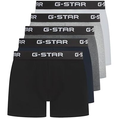 G-STAR RAW G-STAR Lot de 5 boxers Maize pour homme, Noir – Gris foncé chiné – Blanc vif – Gris chiné – Bleu marine, S G-STAR RAW G-STAR Lot de 5 boxers Maize pour homme, Noir – Gris foncé chiné – Blanc vif – Gris chiné – Bleu marine, S