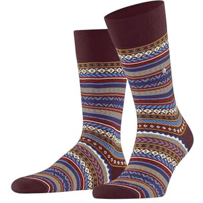 Burlington Fair Isle M So laine fantaisie 1 paire, Chaussettes Homme, Rouge Claret 8435, 40-46 Burlington Fair Isle M So laine fantaisie 1 paire, Chaussettes Homme, Rouge Claret 8435, 40-46