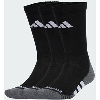 adidas Mixte Performance Climacool Cushioned Crew 3P Socks, Black/White, 40-42 adidas Mixte Performance Climacool Cushioned Crew 3P Socks, Black/White, 40-42